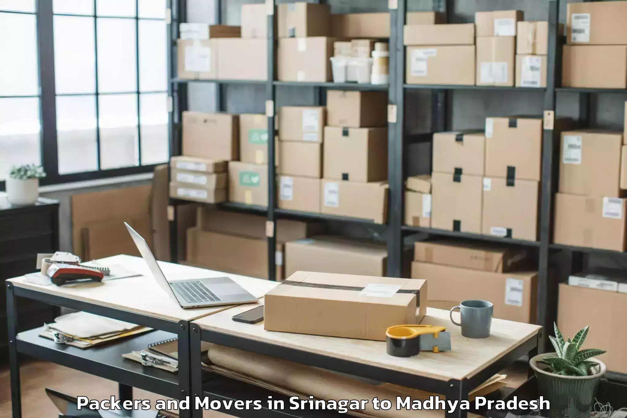 Efficient Srinagar to Indore Packers And Movers